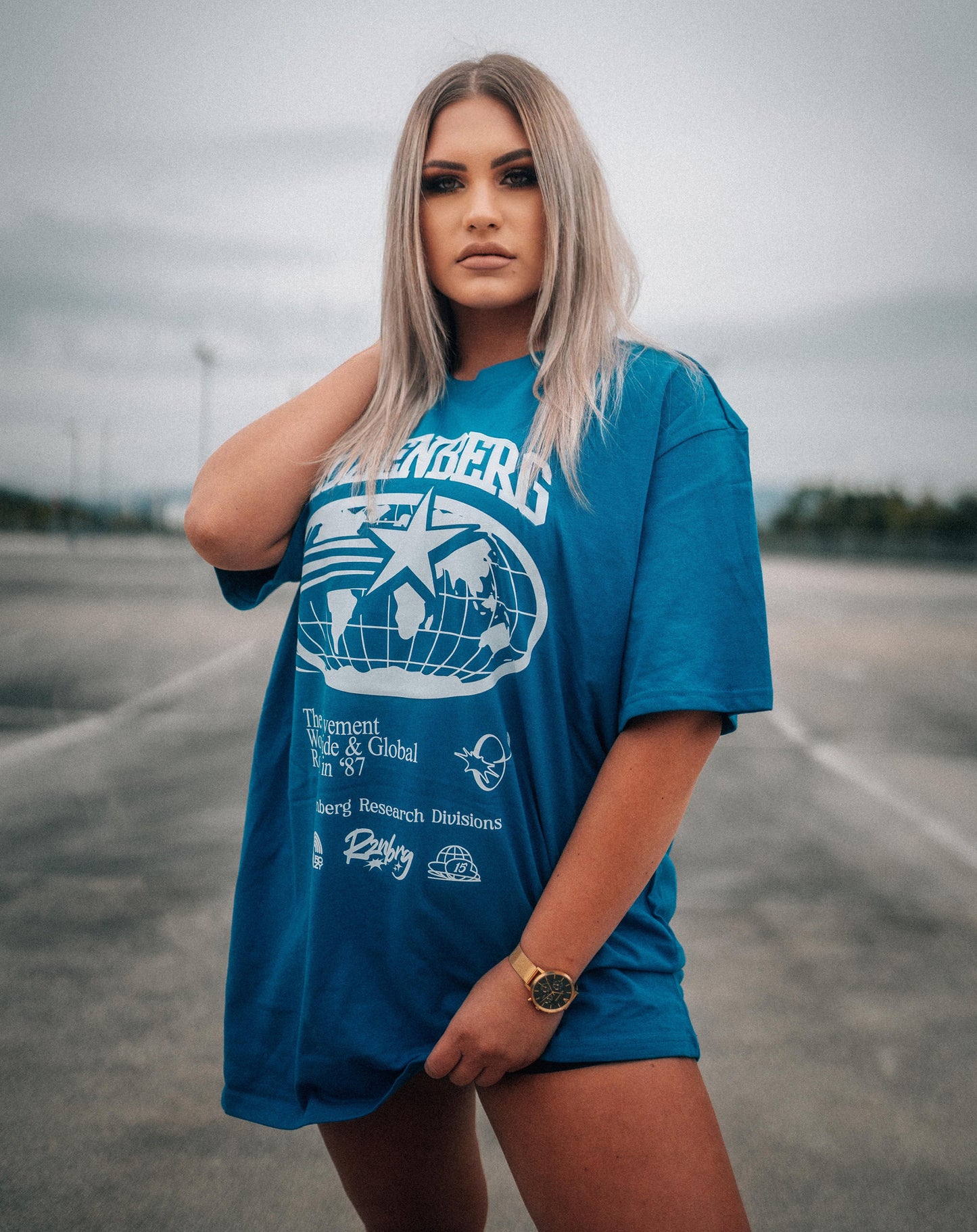 Worldwide Oversized Tee Majestic Blue